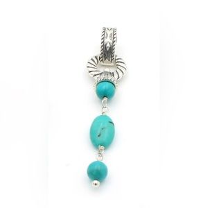 CAROLYN POLLACK RELIOS Sterling Silver And Turquoise Pendant
